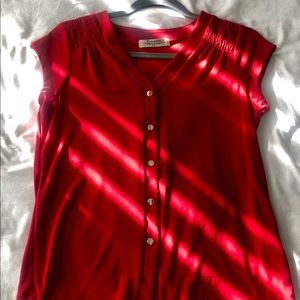 Red Petite Small (Medium-Thick Material) Blouse